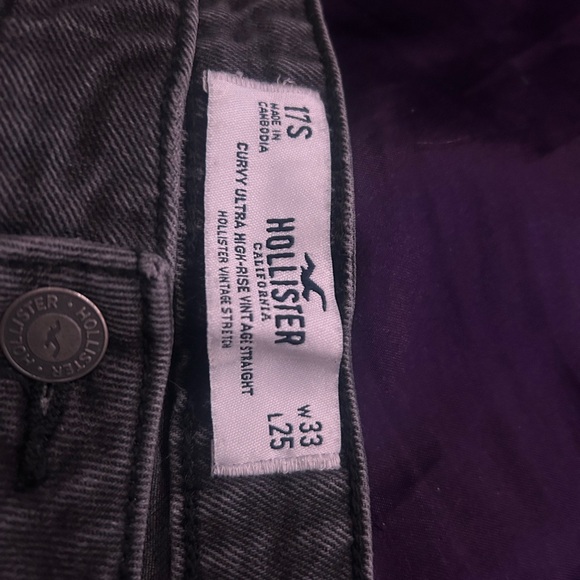 Hollister Distressed jeans dark grey curvy high-rise vintage straight - Picture 4 of 4